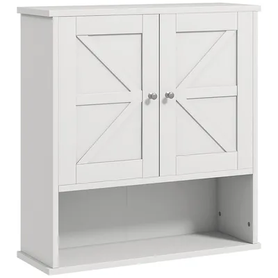 Bathroom Medicine Cabinet With Open Shelf, Adjustable Shelf