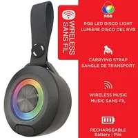 Rechargeable Bluetooth Speaker With Rgb Lighting