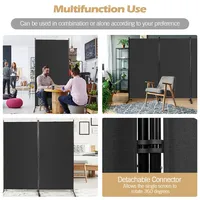 3-panel Room Divider Folding Privacy Partition Screen For Office