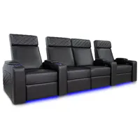 Zurich Top Grain Nappa 15000 Leather Power Headrest Lumbar Recliner With Ambient Led Lighting