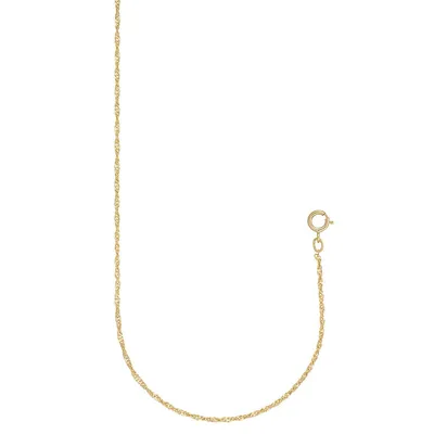 10kt Singapore Chain Necklace
