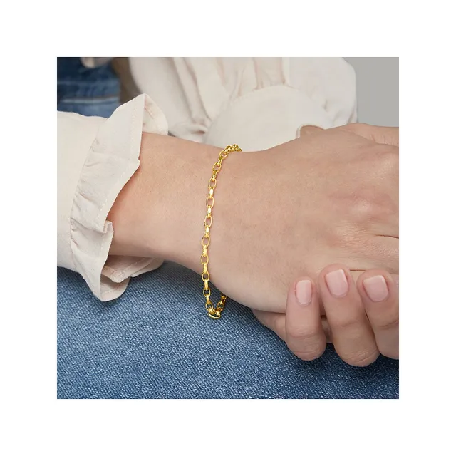 19cm (7.5) Heart Bracelet in 10kt Yellow Gold