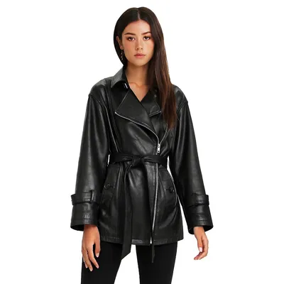 Bff Belted Leather Jacket