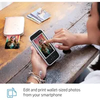 Portable 2.3x3.4 Instant Photo Printer (eclipse) Print Pictures On Zink Sticky-backed Paper From Your Ios & Android Device.