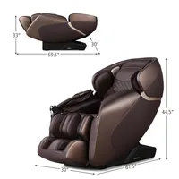 Full Body Massage Chair, Zero Gravity Shiatsu Massage Recliner With Sl Track, , Intelligent Voice Control, Heat Therapy, Foot Roller