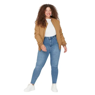 Woman Große Größen High Waist Skinny Fit Plus Jeans