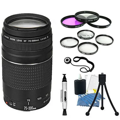 75-300 Iii Lens For Dslr W/ Usa Warranty + Accessories