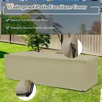 8pcs Patio Rattan Furniture Set Space-saving Storage Cushion Cover