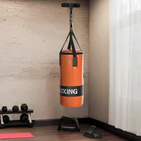 Hanging Punching Bag With Gloves And Wall Mount Hanger