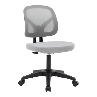 Ergonomic Low-back Office Desk Chair, Adjustable Height Computer Task Chair With Swivel Casters