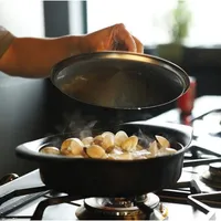 Tekki (cast Iron) Pan (shallow) 22cm With Stainless Lid