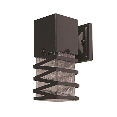 Exterior Wall Light, 10.23 '' Height, From The Hudson Collection, Black