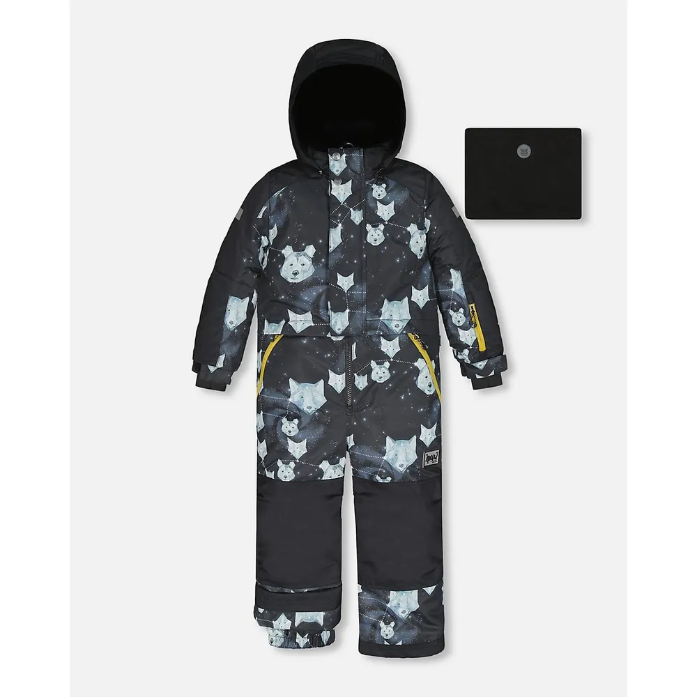 Deux Par Deux One Piece Black Snowsuit