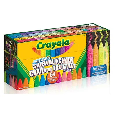 Crayola Washable Sidewalk Chalk - Ultimate 64 Pack