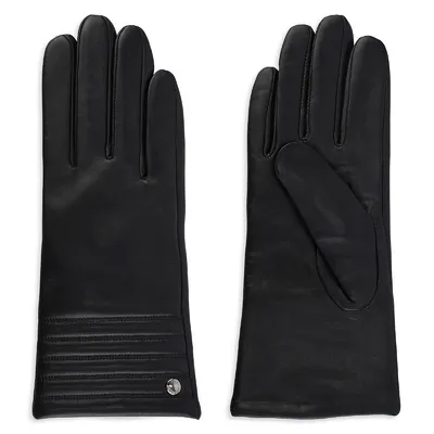 Ladies Leather Itouch Glove With Wrist Detail