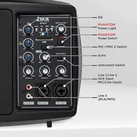 Spa-5.5 Small Pa Speaker Monitor Class-d Amplifier 3 Channel Mixer 3 Band Eq, Active Speaker System Amp With Mixer