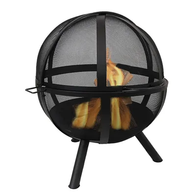 Flaming Ball Wood Burning Fire Pit