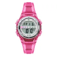 Womens Digital Sports Watch, 35mm Chronograph, Resin Strap, Military Time 12h/24h, Light Up, Alarm, Stopwatch, Water Resistant