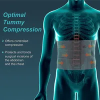 Abdominal Binder - Tummy Trimmer Wraps Belt, Post Operative Care, Gym Accessories Waist Trainer & Abdomen Support