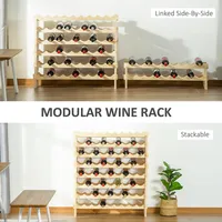 bottle 8-tier Pine Wood Wine Rack