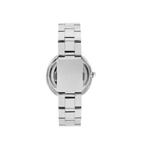 Ladies Lc07232.330 3 Hand Silver Watch With A Silver Metal Band And A White Dial