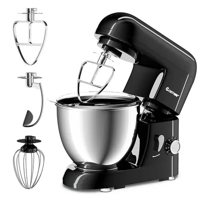Electric Food Stand Mixer 6 Speed 4.3qt 550w Tilt-head Stainless Steel Bowl New