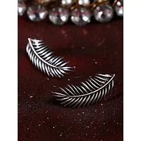 Silver-plated Feather Earrings