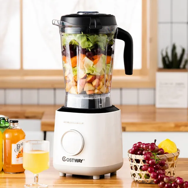 Professional Countertop Blender 8-in-1 Smoothie Soup Blender with Timer -  Costway