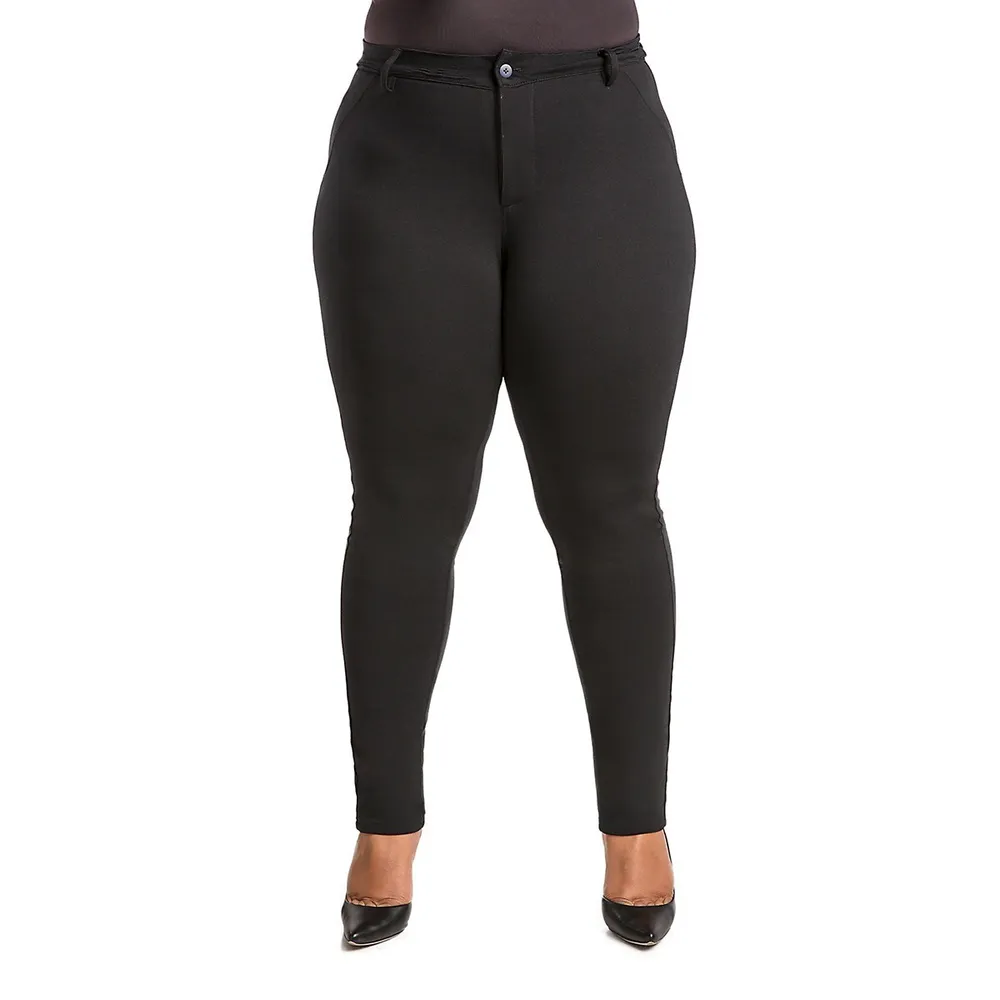 Black Ponte High Rise Legging - Women's Black Pants