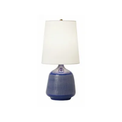 21"h Midnight Blue Ceramic Table Lamp