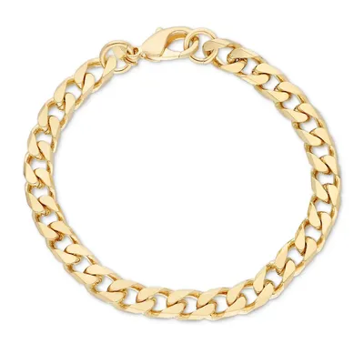 18kt Gold Plated 8.5" Curb Link Bracelet