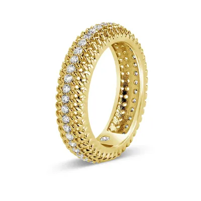 Cz Studded Dome Band Ring
