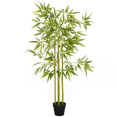 4 Feet Artificial Bamboo Plant Potted Fake Tree Home Décor