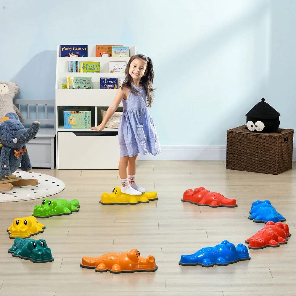 9pcs Crocodile Stepping Stones For Kids 3-8 Years Old