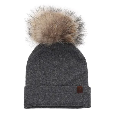 Fur Top Beanie Hat