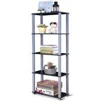 Costway 5-tier Multi-functional Storage Shelves Rack Display Bookcase Home Furniture