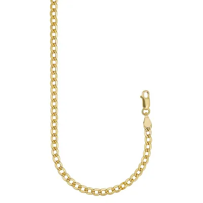 10kt Gold Single Curb Necklace Chain