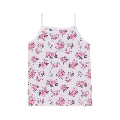 Printed Tank Top Floral Off White