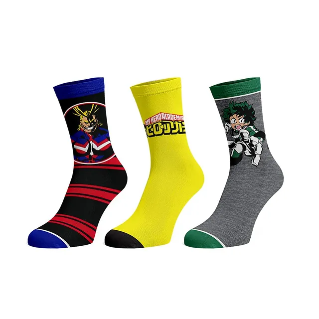 Bioworld My Hero Academia The Big 3 Juniors Ankle Socks 5 Pair - Mens