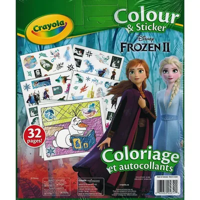 Disney Frozen Color & Sticker Book - 50 Stickers - 32 Pages
