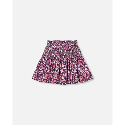 Printed Tulle Skirt: AOP Multicolor waves