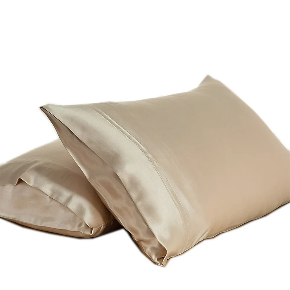 Valencia 100% Mulberry Silk Pillowcase Silk 22 Momme Natural Soft Standard/queen With Side Envelope Closure Champagne Gold 1 Pc