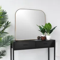 Gold Metal Mantle Mirror