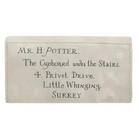 Harry Potter Ladies Hogwarts Letter Wallet Snap Clutch Off White