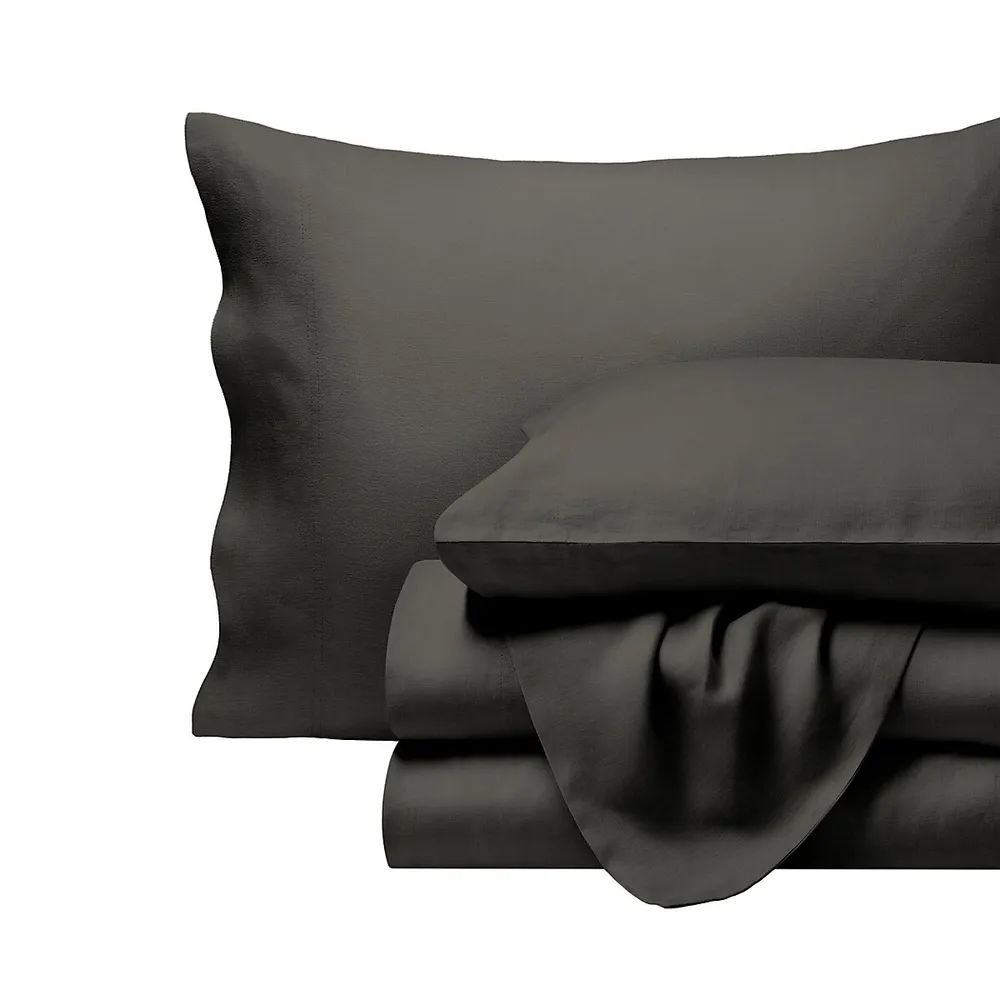 Sheet Set - Ultra-soft Linen Bed Sheets Deep Pocket Bedding & Pillowcases
