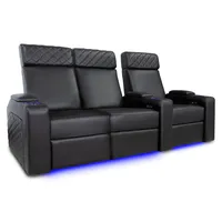 Zurich Top Grain Nappa 15000 Leather Power Headrest Lumbar Recliner With Ambient Led Lighting