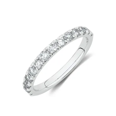 Evermore Wedding Band With 0.75 Carat Tw Diamonds In 14kt White Gold