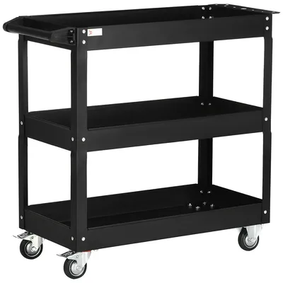 3 Tier Rolling Tool Cart With Wheels Mobile Utility Cart