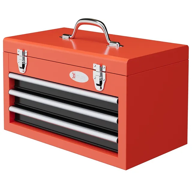DURHAND 2 Drawer Tool Chest, Lockable Metal Tool Box