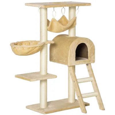 Deluxe Cat Scratching Tree Kitten Condo Play House